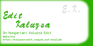 edit kaluzsa business card